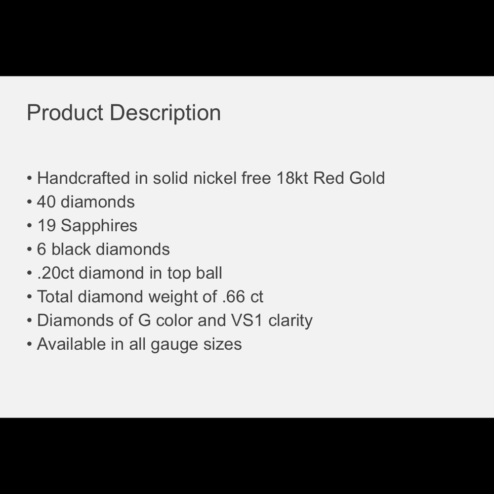 Diamond, Black Diamond and Sapphires - Picture 5 of 5